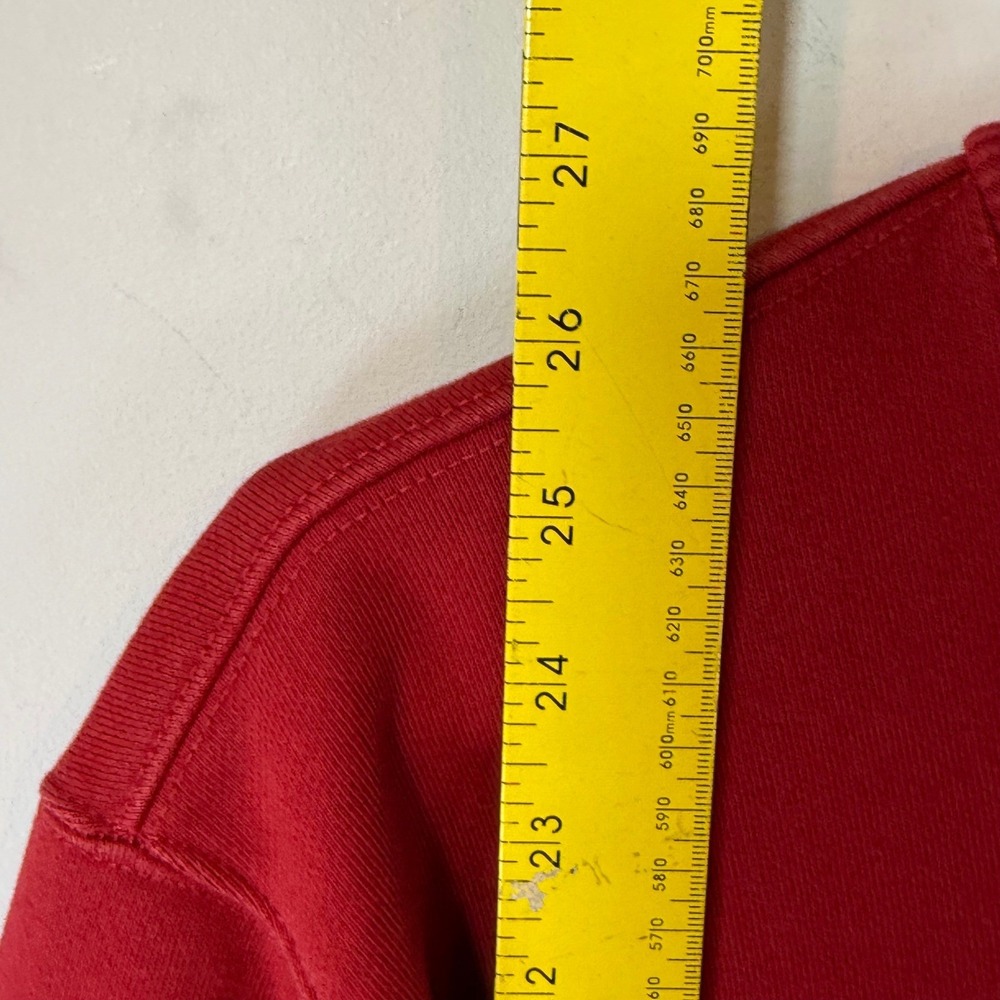 Lacoste Sweatshirt Mens XXL Red Heritage 1927 Graphic Tennis Preppy Old Money - Picture 6 of 8
